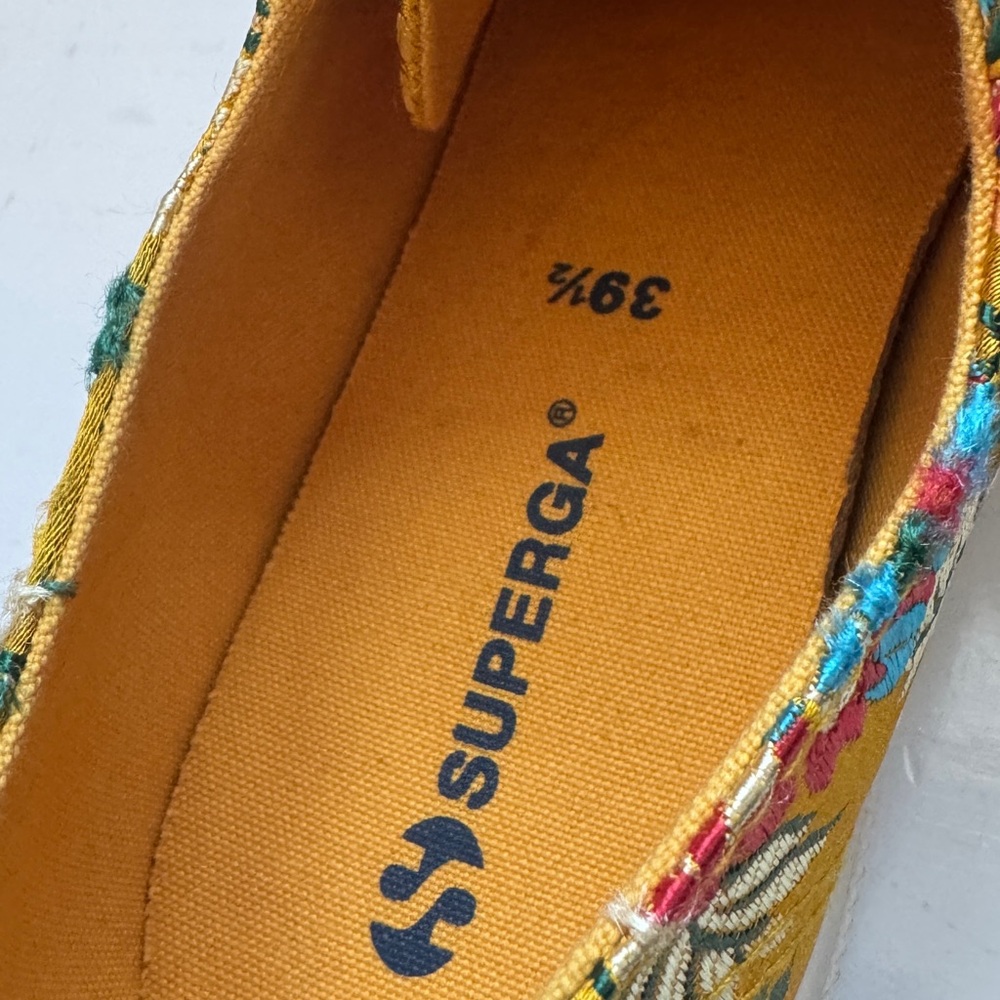 Superga Women's Mustard Floral Low-Top Sneakers - Picture 3 of 3